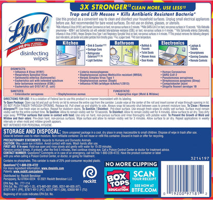 Lysol Brand New Day Disinfecting Wipes - Mango Scent - 80 / Canister - 6 / Carton - White