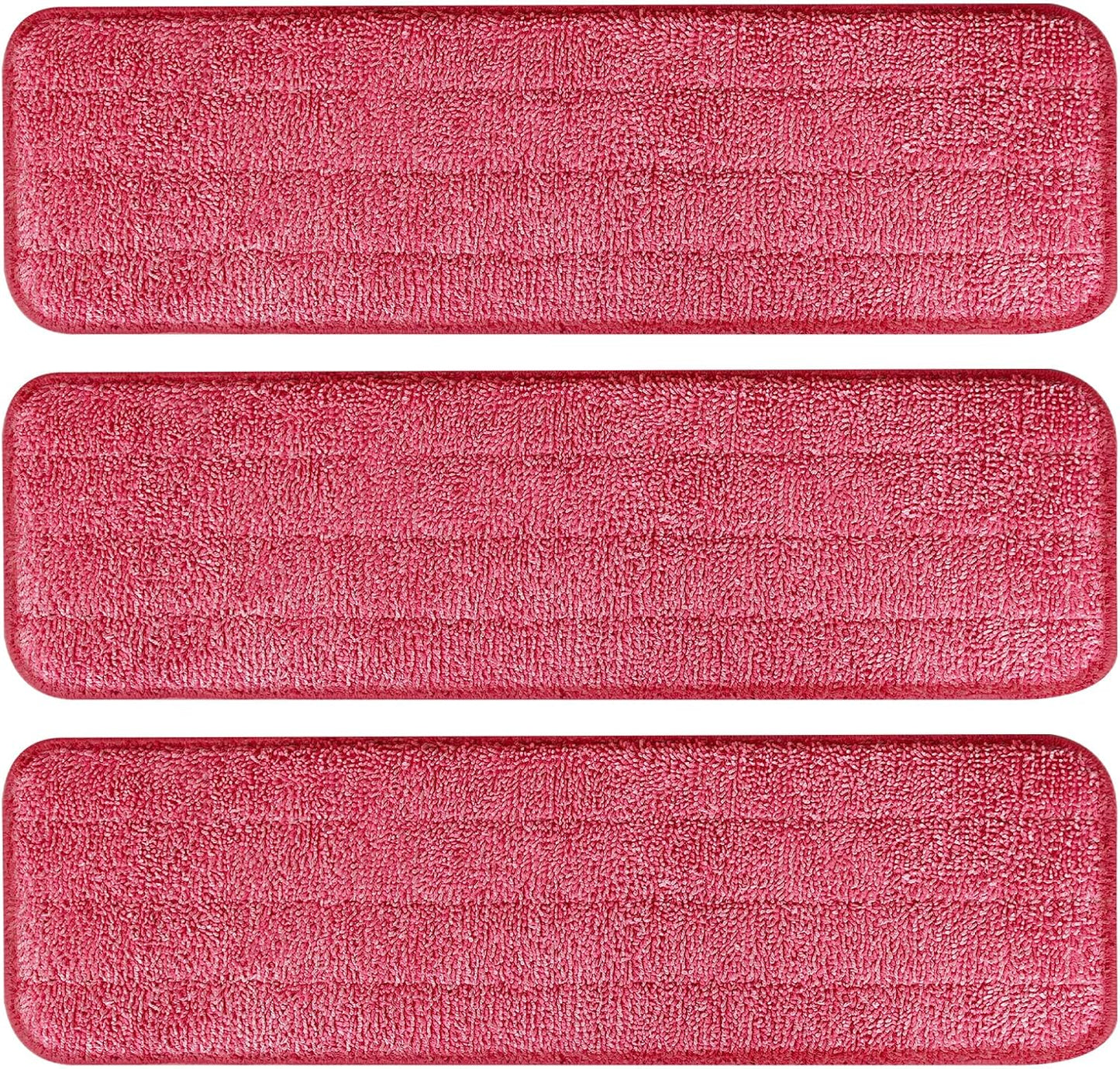 3 Pack Microfiber Reusable Mop Pads, Wet/Dry Floor Cleaning Refill Mop Pads, Spray Mop Hard Wood Floor Mop Pads Refills, Machine Washable Power Mop Pads Replacement