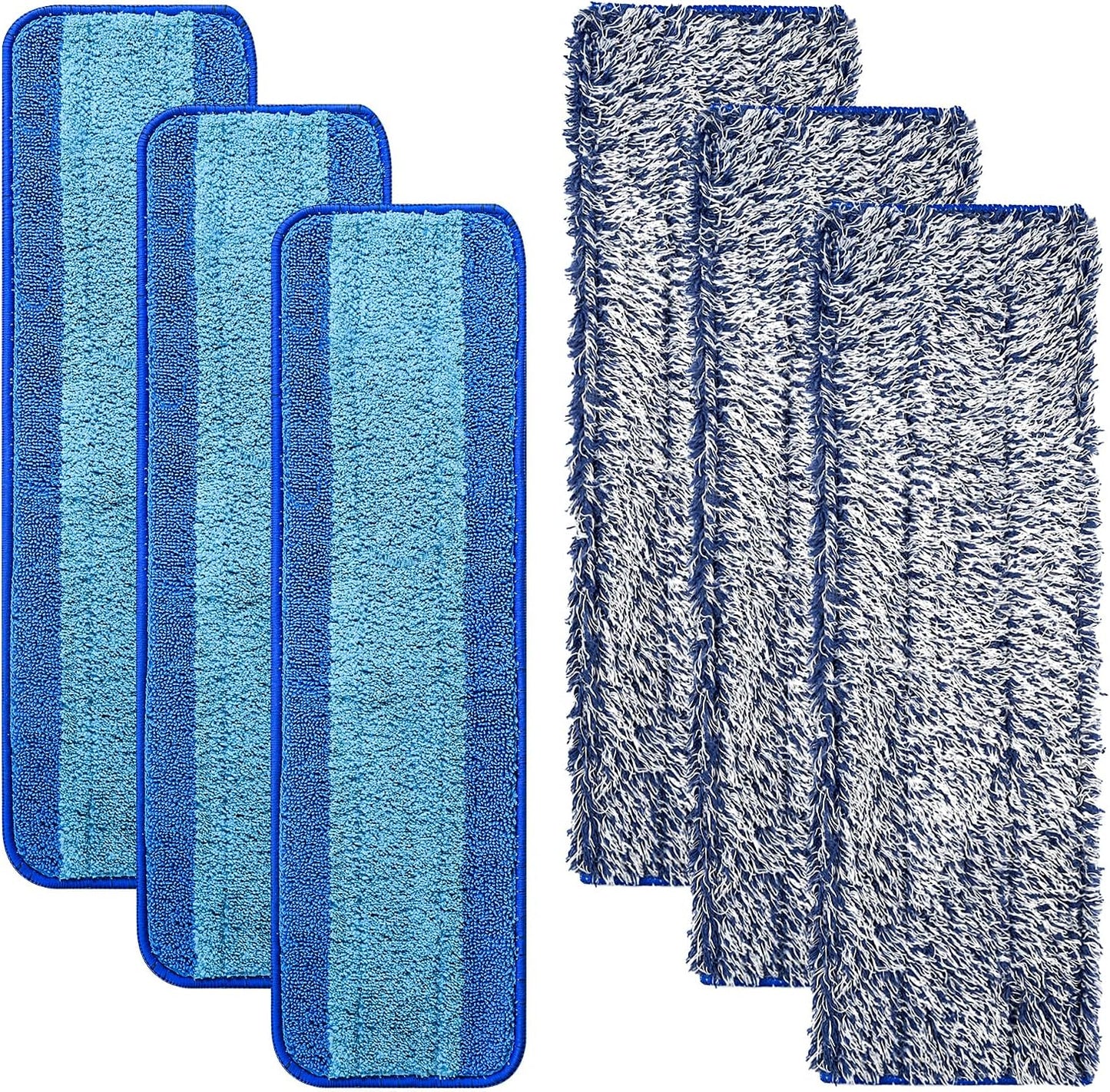 8 Pack Mop Pads for Bona Family of Mops, 4 Pet Microfiber Sweeping Pad + 4 Microfiber Deep Clean Pad, Reusable Mop Refill Replacement Head for Multi-Surface Floors