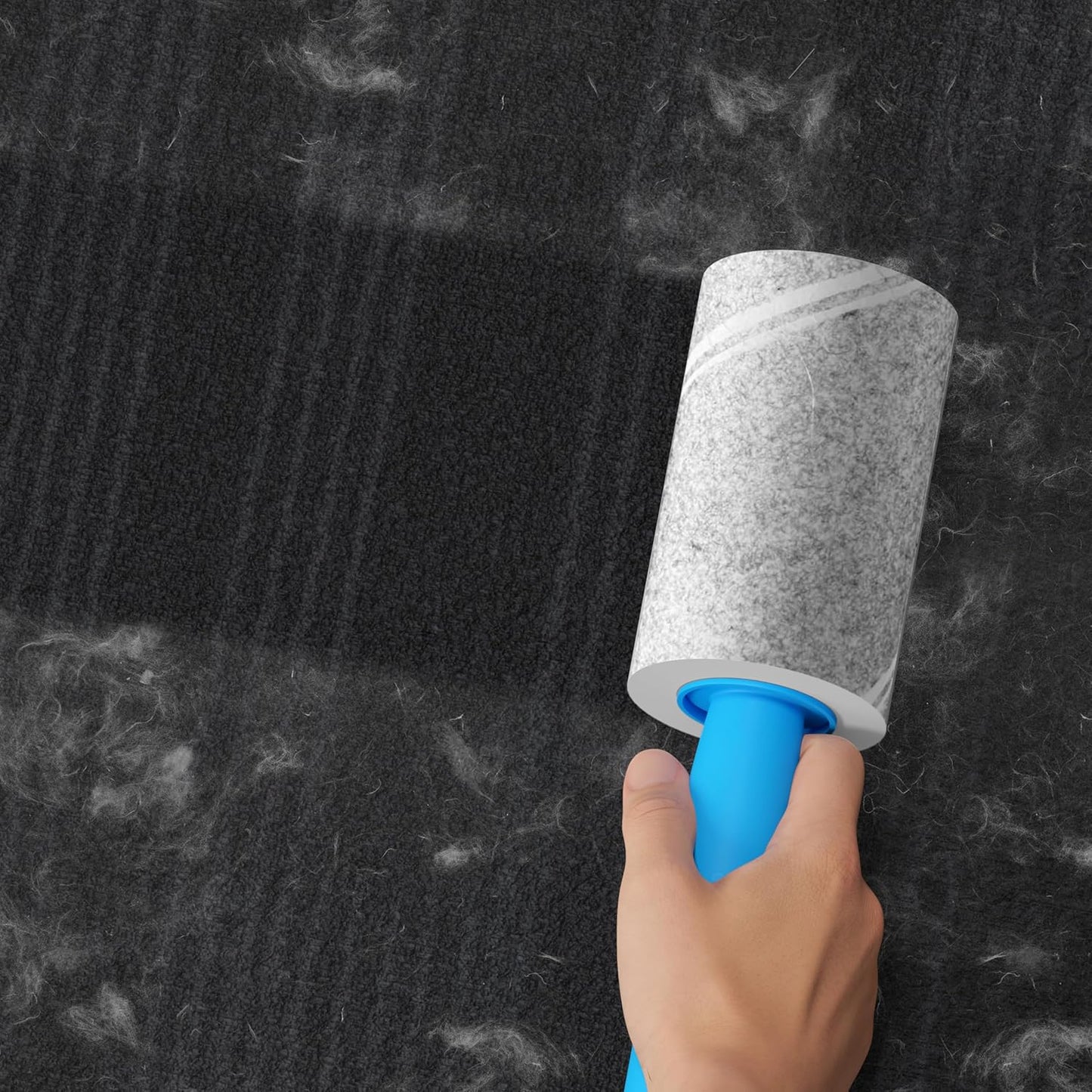 Large Lint Rollers for Carpet, 9.45'' Sticky Rollers for Floor with 360 Sheets, Extendable Long Handle Sticky Mop for Cleaning Couch, Curtains, Cars, Clothing, and Pet Hair