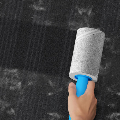 Large Lint Rollers for Carpet, 9.45'' Sticky Rollers for Floor with 360 Sheets, Extendable Long Handle Sticky Mop for Cleaning Couch, Curtains, Cars, Clothing, and Pet Hair