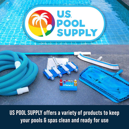 U.S. Pool Supply Hand-Held and Pool Pole Attachment Scrub Brushes - Surface Scrubbing Scouring Sponge Pads - Clean Pool Tile Grout Walls, Vinyl Liners, Spas, Remove Stains, Kitchen Bathroom Tub Shower