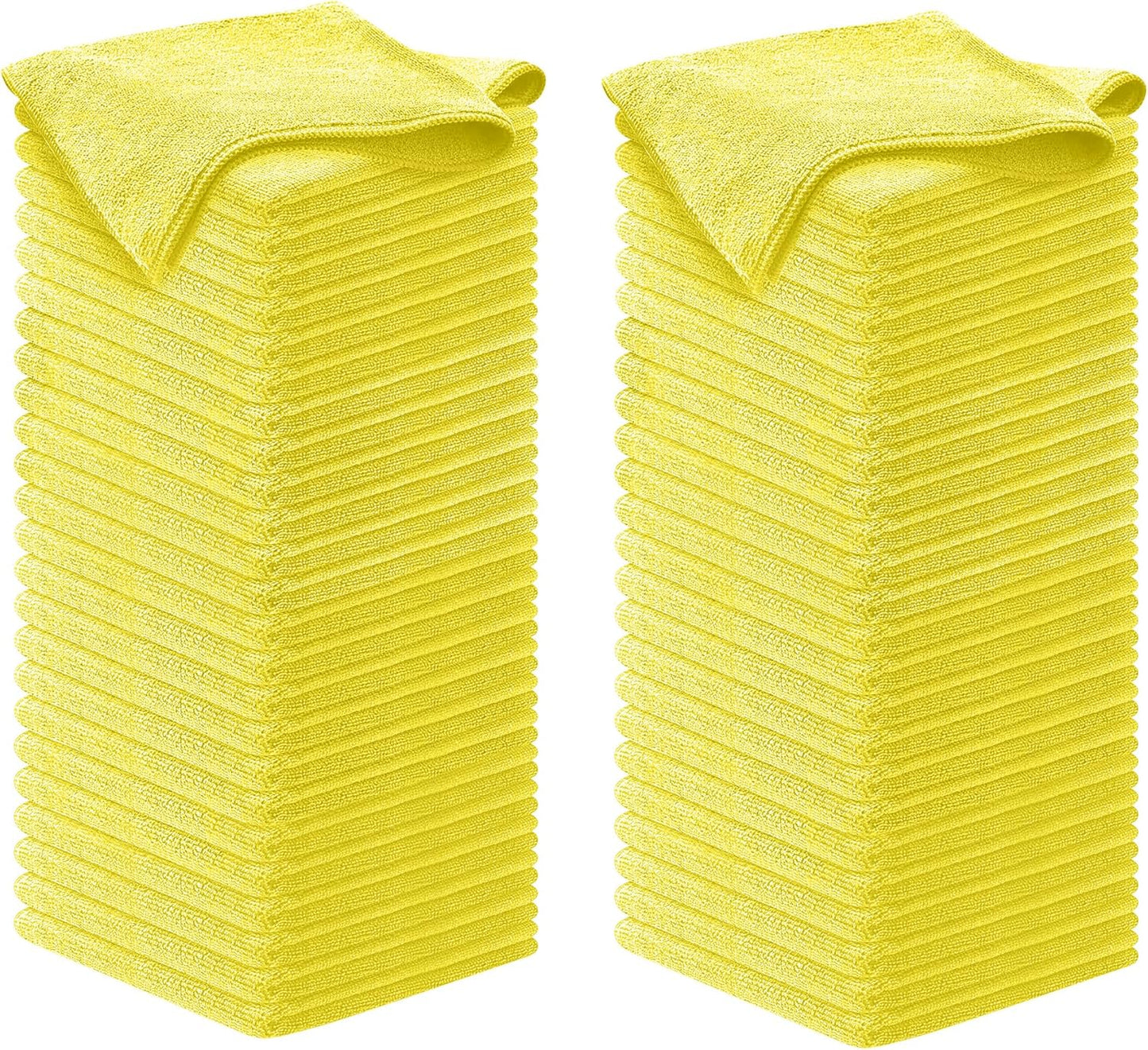 USANOOKS Microfiber Cleaning Cloth Grey - 12 Pcs (12.5"x12.5") - High Performance - 1200 Washes, Ultra Absorbent Microfiber Towel Weave Grime & Liquid for Streak-Free Mirror Shine - Car Washing Cloth