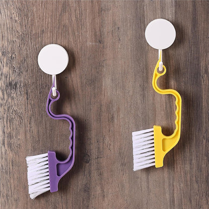 Slick- Window Track Cleaning Brush, 2 Pack, Blue Ergonomic Handle, Built-in Scraper, Multipurpose, Window Track Cleaning Tools
