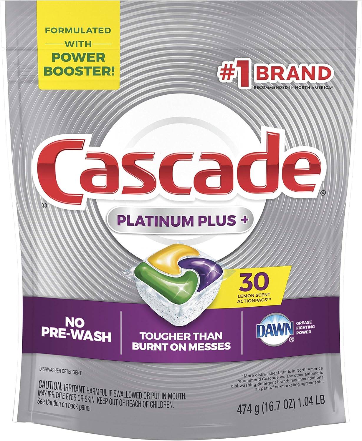 Cascade Platinum Plus ActionPacs Dishwasher Detergent Pods, Dishwasher Soap, Mountain, 52 Count