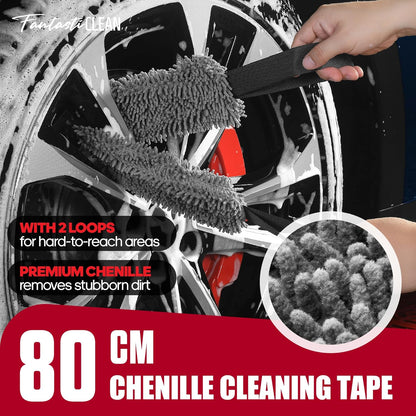 Fantasticlean 7PCS Car Wheel Cleaning Pro Kit, Tire Brush, Soft-bristled Rim Brush, Microfiber Flat Wheel Brush, Double-Ended Detailing Brush, Detailing Pads, Scratch-Free & Multipurpose