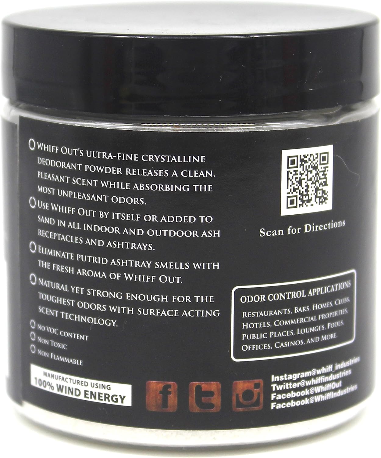 Rustic - 6 oz. Deodorant Powder & Ashtray Deodorizer Designed to Eliminate Ashtray and Smoking Receptacle Odors Caused by Cigarettes Cigars 420 and Pet Odor | Rustic Scent