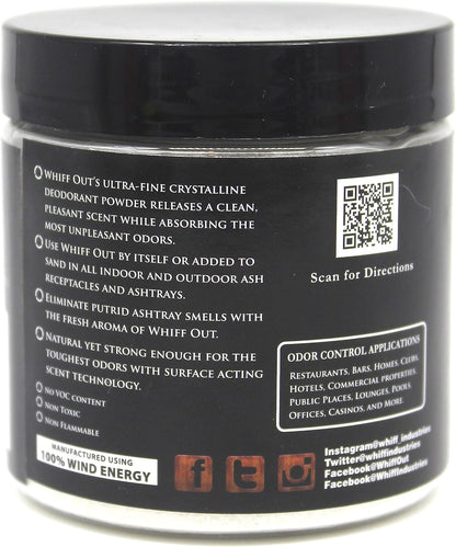 Rustic - 6 oz. Deodorant Powder & Ashtray Deodorizer Designed to Eliminate Ashtray and Smoking Receptacle Odors Caused by Cigarettes Cigars 420 and Pet Odor | Rustic Scent