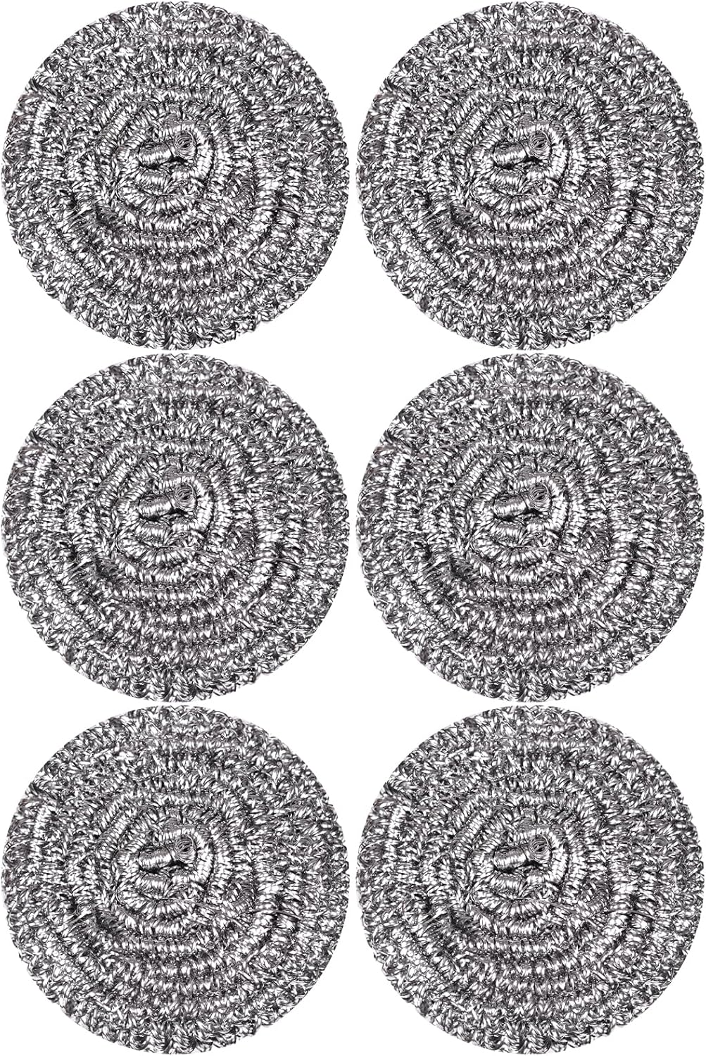 12Pcs Steel Wool Scrubber Pads for Cleaning Dishes, Pans, Pots, Ovens, Grills, Sinks - Stainless Steel Scrubbers for Kitchen, 12 Pack