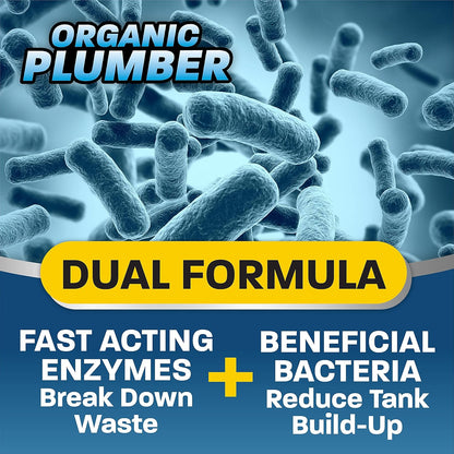 Septic Tank Cleaner Treatment, Bacteria x Natural Enzyme Flushable Bio Tabs, Rid Sewage Waste & Clean Field System, 1 Year of Tablets