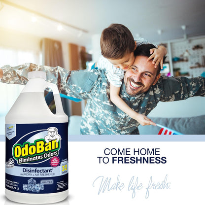 OdoBan Disinfectant Concentrate and Odor Eliminator, Made in the USA, Night Ice Scent, 2 Gallons