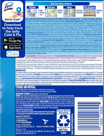 Lysol® Disinfectant Spray - Spring Waterfall 12.5 oz, Case of 12 Cans