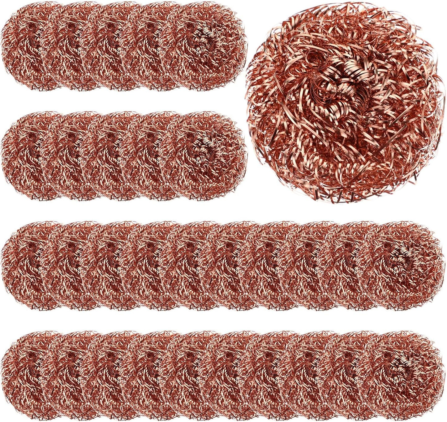 Yinkin 100 Pieces Stainless Steel Scrubber Bulk Steel Wool Scrubber Metal Sponge Wire Scouring Pad Heavy Duty Clean Dish Pot Pan and Oven for Kitchen, Bathrooms, and More