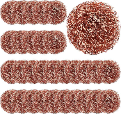 Yinkin 100 Pieces Stainless Steel Scrubber Bulk Steel Wool Scrubber Metal Sponge Wire Scouring Pad Heavy Duty Clean Dish Pot Pan and Oven for Kitchen, Bathrooms, and More