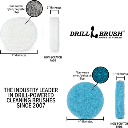 Bathroom - Cleaning Supplies - Drill Brush Power Scrubber Pads - Shower Cleaner - Bathtub - Bath Mat - Bathroom Sink - Tile Cleaner - Baseboard Cleaner - Vinyl Flooring - Hard Water Stain Remover
