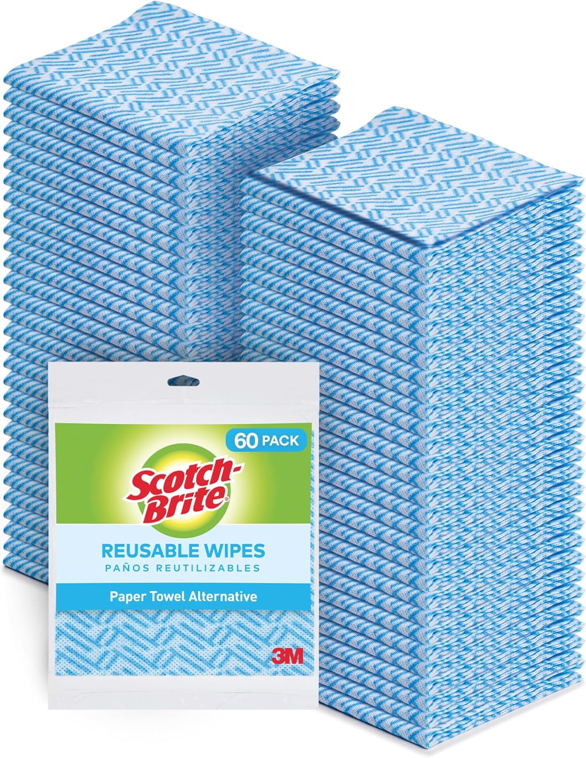 Scotch-Brite Stay Clean Scrubbing Dish Cloths, Rinses Clean and Dries Quick, 2 Non-Scratch Dish Cloths