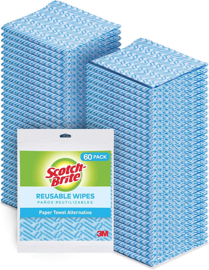 Scotch-Brite Stay Clean Scrubbing Dish Cloths, Rinses Clean and Dries Quick, 2 Non-Scratch Dish Cloths