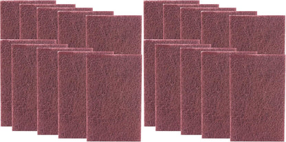 Heavy Duty XL Red Scouring Pads. 6x9 in 5 Pack of Scrubber Tools for Cleaning Stainless Steel Pots, Pans, Grills and Griddles. Extra Large Pad for Outdoor Use on Railings and Tiles.