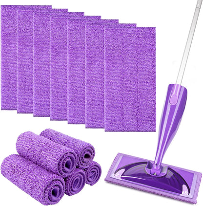 Orighty Microfiber Mop Pads Compatible with Swiffer Wet Jet, Reusable Swiffer Wet Jet Pads Refills, 12 Pack Machine Washable Replacement Pad for Multi Surface Wet & Dry Cleaning