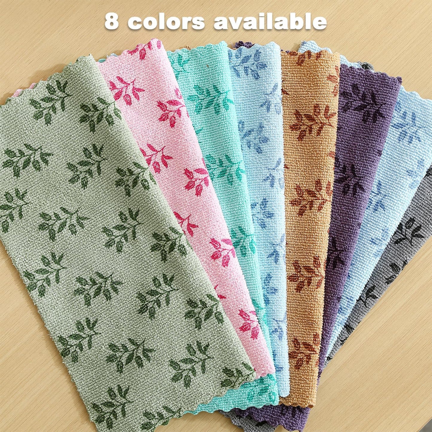 Microfiber Cleaning Cloth Roll,80 Pack Cleaning Towels,Lint Free Rags Paper Towels & Tear Away Reusable Towels,Washable Shop Rags Floral Wipe Cloth,Wash Cloths Dish Rags for Car Kitchen Window