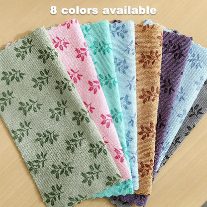 Microfiber Cleaning Cloth Roll,80 Pack Cleaning Towels,Lint Free Rags Paper Towels & Tear Away Reusable Towels,Washable Shop Rags Floral Wipe Cloth,Wash Cloths Dish Rags for Car Kitchen Window