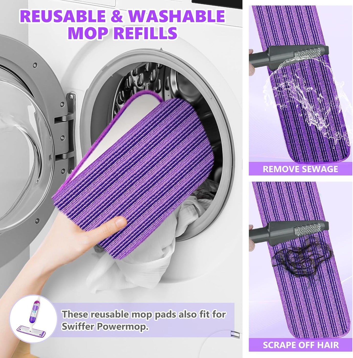 TINA&TONY Spray Mop for Floor Cleaning: Wet Dry Mop with Microfiber Washable Reusable Pads for Household Kitchen Hardwood Vinyl Floors