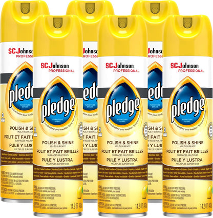 SC Johnson Professional, Pledge Revive It, Moisturizes and Revitalizes Surfaces, Aerosol, 14.2 Oz (Pack Of 6)