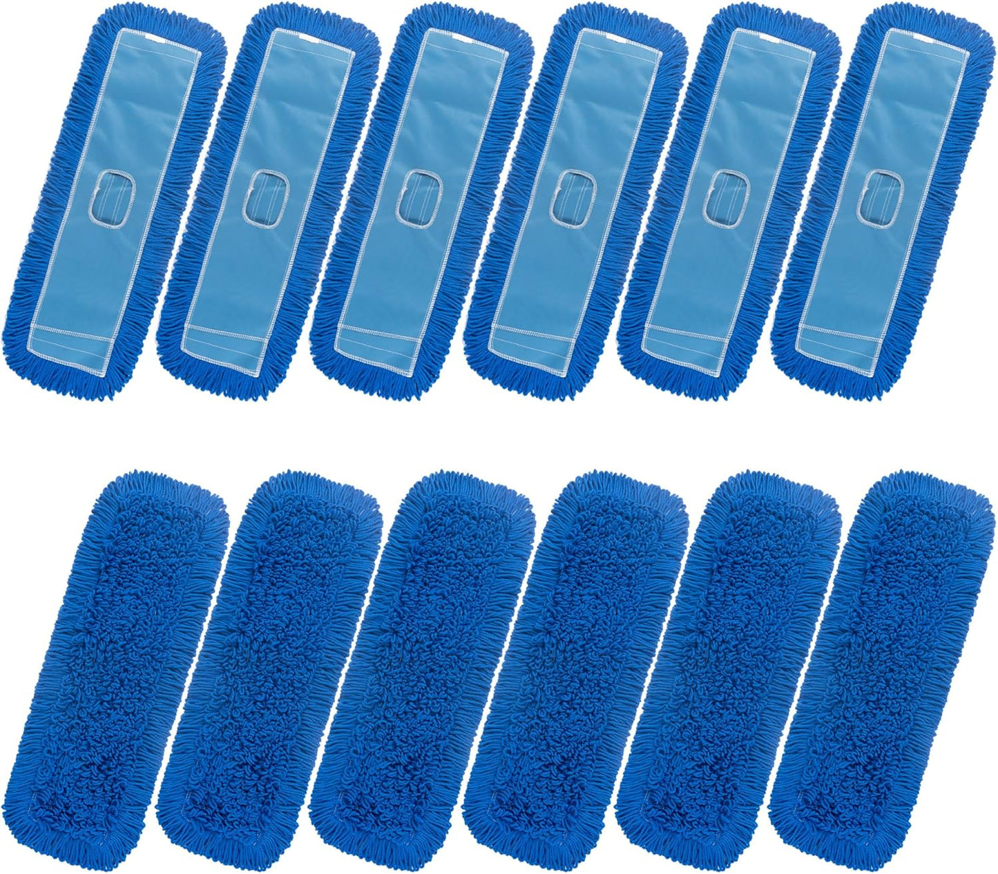 Matthew Cleaning 24'' Industrial Strength Cotton Dust Mop Refill Washable Replacement Heads for Residential & Commercial Use Fit Standard Dust Mop Frames, Hardwood, Laminate, Concrete Floors 3 Pack