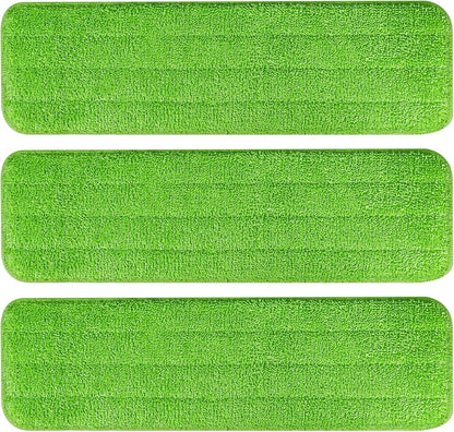 3 Pack Microfiber Reusable Mop Pads, Wet/Dry Floor Cleaning Refill Mop Pads, Spray Mop Hard Wood Floor Mop Pads Refills, Machine Washable Power Mop Pads Replacement