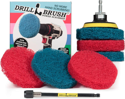 Drill Scrubber - Drill Brush Power Scrubber Pads - Bathroom - Drill Pad Attachments - Cleaning Pads - Shower Door - Baseboard - Bathroom Sink - Shower Cleaner - Flooring - Hard Water Stain Remover