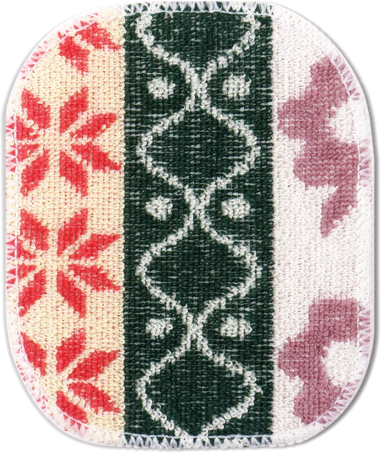 Amarelle GEN II Dish Washing Scrubbers (3-Pack), Made in Green Kitchen Scrubbers for Dishes, Non Scratch Pot & Pan Scrubber, Dual-Sided Heavy-Duty Scouring Pads, Reusable (Nordic Folk)