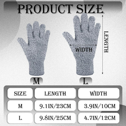 Patelai 3 Pairs Microfiber Plant Dusting Gloves Leaf Cleaning Gloves for Indoor Plants, Blinds, Furniture, House (Green Yellow,Blue,Pink,Medium)