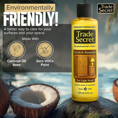 Trade Secret Scratch Concealer for Real Wood Furniture & Floors – Restores Dark Wood Scratch, Covers Nicks, Scuffs & Dogs, Cats Scratches, Marks, Minor Defects