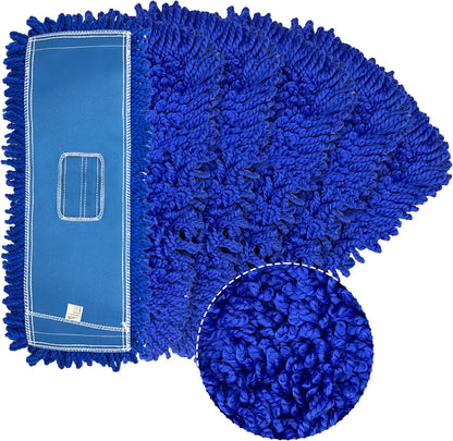 Kleen Handler 24 inch Microfiber Dust Mop | Medium Washable Commercial Mop Head Replacement, Pack of 3