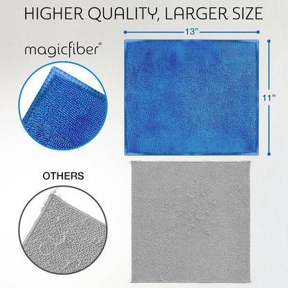 MagicFiber Microfiber Cleaning Cloth - Higher Quality, Larger Size - Micro Fiber Cloth for Cleaning Rags, Dust Cloths, Kitchen Dish Towels (12 Pack, 13”x11”)