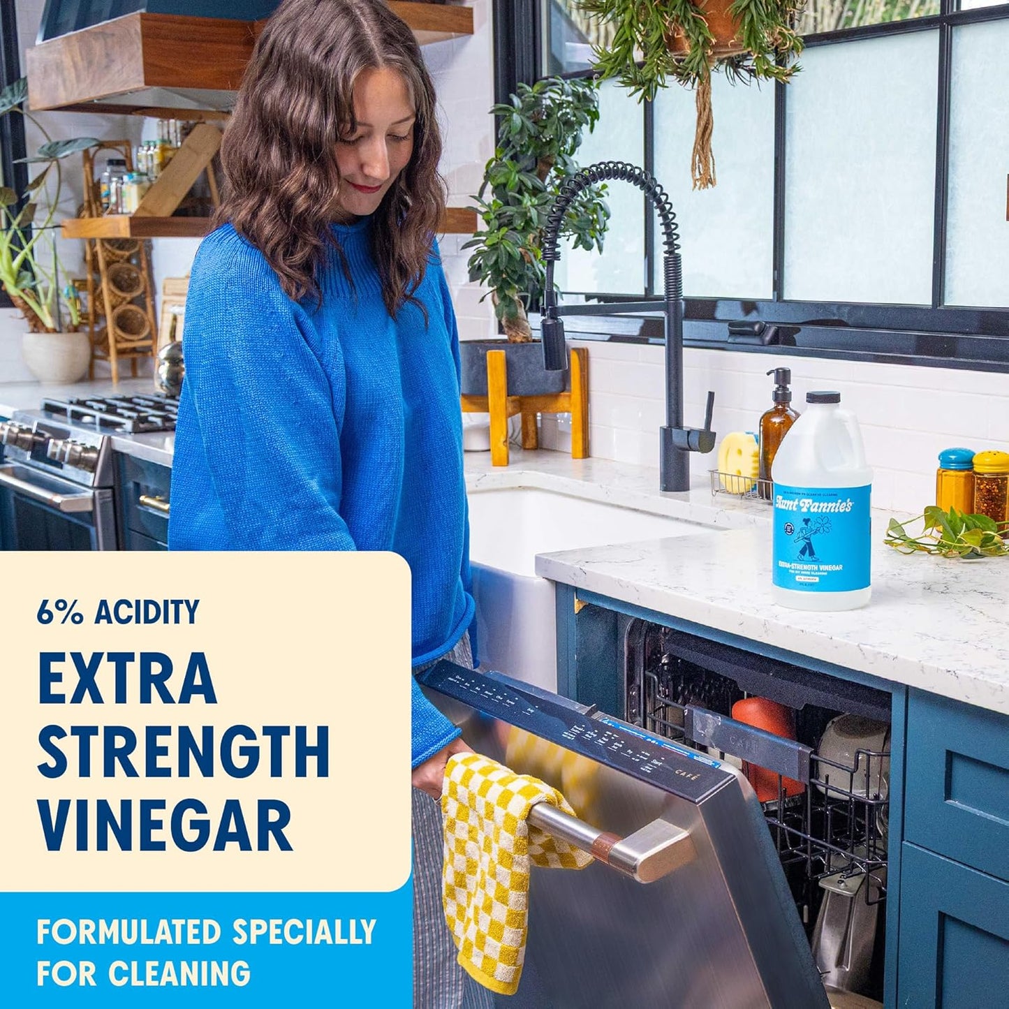 Aunt Fannie's Extra Strength Cleaning Vinegar, 32 Ounce, Multipurpose Household Cleaner, No Added Scents, Dyes, or Other Additives, Pack of 1