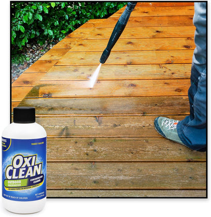 OxiClean - Outdoor Multipurpose Super Concentrated Cleaner - Makes 1 Gallon - Stain Remover - Driveway Cleaner for Concrete - Degreaser for Cement, Brick, Vinyl, and Patio Furniture (6oz = 1 Gallon)