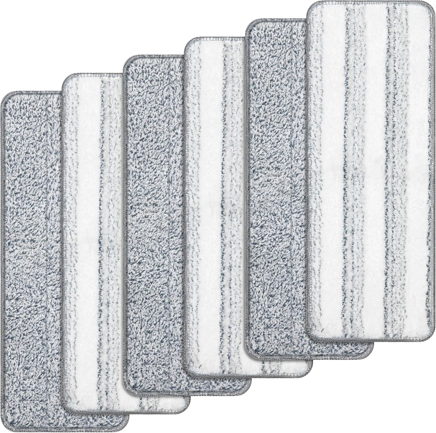 4pcs Microfiber Mop Pads Compatible with Joymoop Mop Replacement Pads for Joy Mop, 13”x4.9" Flat Mop Pads Reusable Washable Mop Head Replacement for Joymoop Mop and Bucket with Wringer Set, Mop Pads