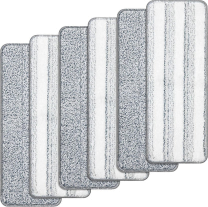 4pcs Microfiber Mop Pads Compatible with Joymoop Mop Replacement Pads for Joy Mop, 13”x4.9" Flat Mop Pads Reusable Washable Mop Head Replacement for Joymoop Mop and Bucket with Wringer Set, Mop Pads
