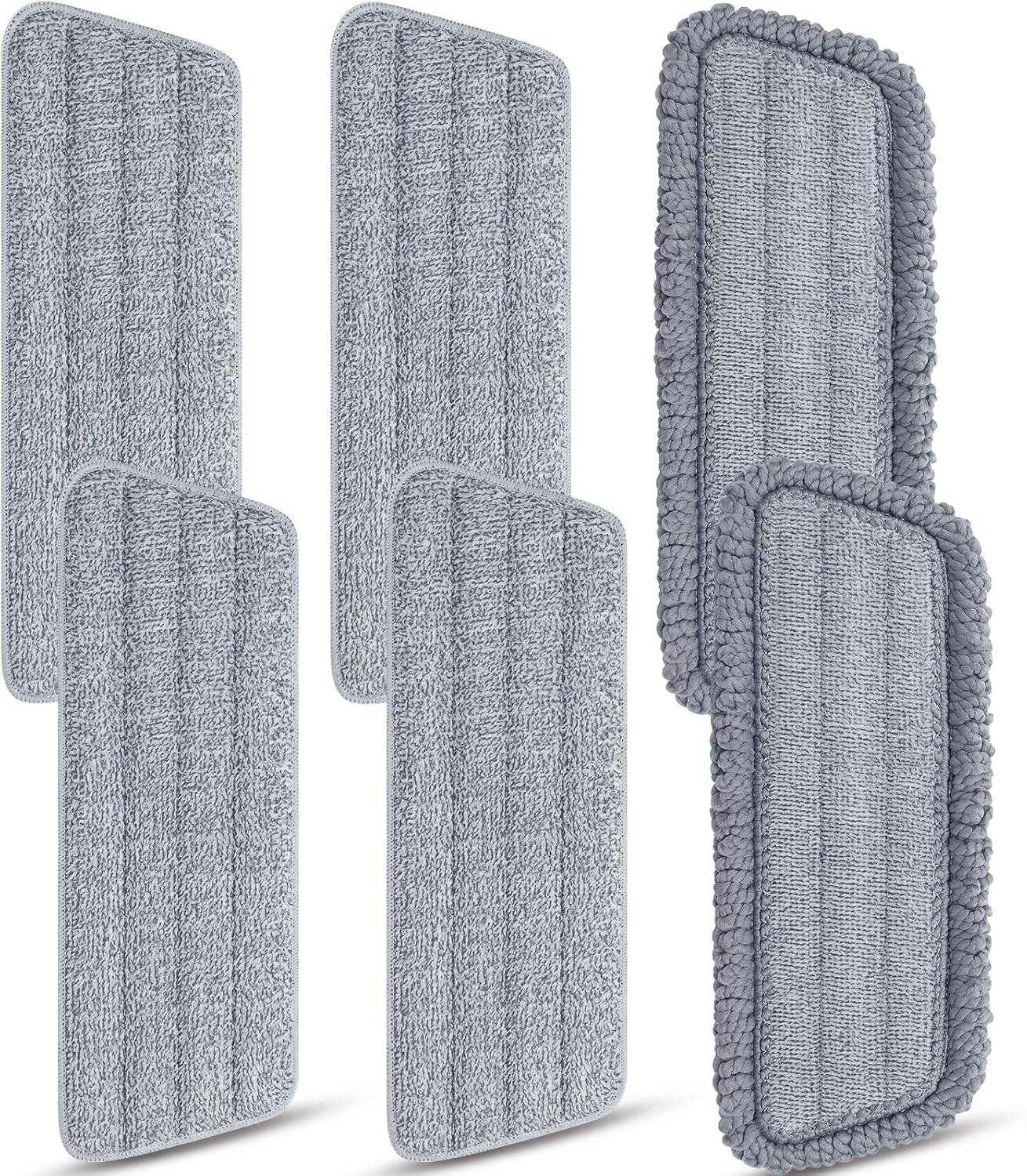 6Pcs Microfiber Mop Replacement Pads,Compatible with Wet/Dry Mop Floor Cleaning Pad Fit All Spray Mops,14.9 * 4.7’’ Size Spray Mop Pads Refills