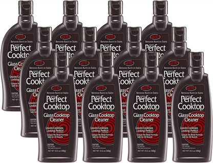 HOPE'S Perfect Cooktop Glass and Ceramic Cooktop and Stove Top Cleaner, Fast Acting and Removes Burnt on Stains from Glass Ceramic Smooth Top Ranges with its No Rinse Formula, 10.6 Oz, Pack of 1