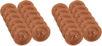 12 Pack Copper Coated Scourers by SCRUBIT – Scrubber Pad Used for Dishes, Pots, Pans, and Ovens. Easy scouring for Tough Kitchen Cleaning.