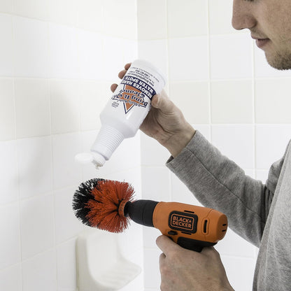Bring It On Cleaner Hard Water Stain Remover 16 oz | Glass, Soap Scum Remover for Shower Glass, Fiberglass, Windows, Tile and Grout Cleaner, and Includes Scrubbing Drill Pads