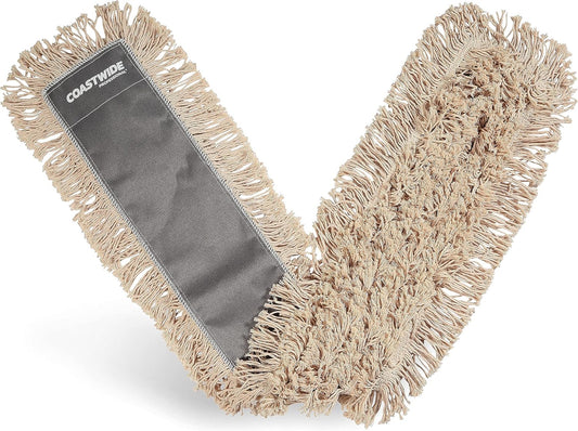 Coastwide Professional Cut-End Dust Mop Head, Cotton, 48" x 5", White