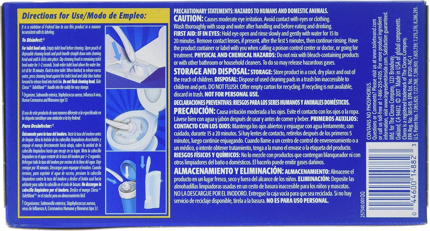Clorox Disinfecting Toilet Wand Refill Heads 6 ea (Pack of 8)