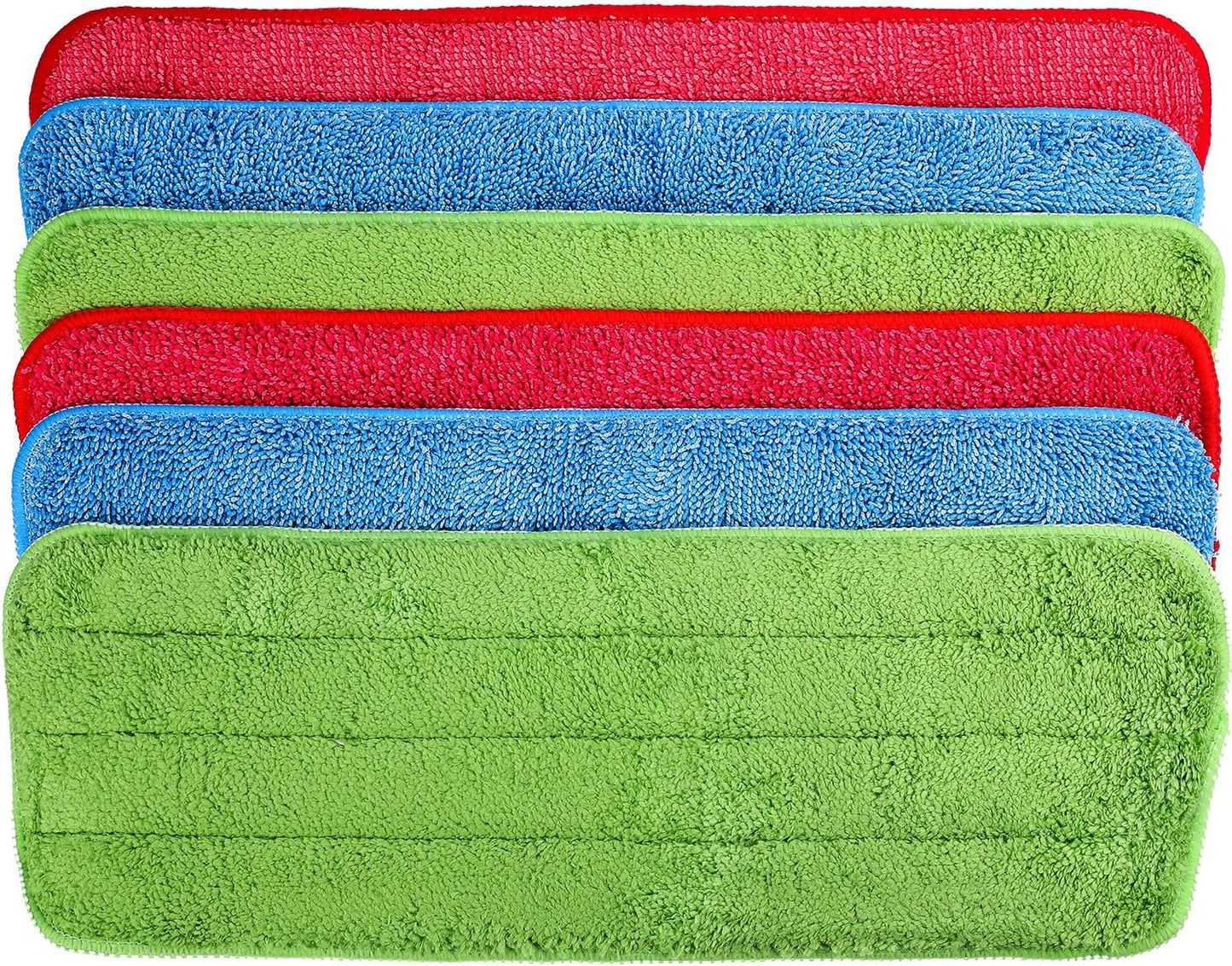 6 Pieces Microfiber Cleaning Pads Reveal Mop 16 to 18 inch Fit for Most Spray Mops and Reveal Mops Washable (16.5 x 5.5 inch)