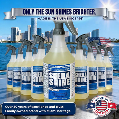 2 x 10oz Sheila Shine Stainless Steel Cleaner and Polish w/ Microfiber Cloth - Cleans, Polishes & Protects Kitchen Appliances, Refrigerators, Sinks, Ovens & Grills - Stainless Cleaner for Appliances