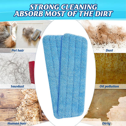 80 Pack Microfiber Mop Pads Machine Washable Cleaning Flat Mop Head Replacement Reusable Household Pads for Hardwood and Hard Surface Floor Cleaning and Scrubbing