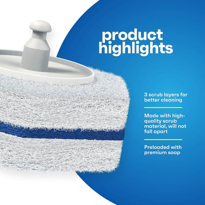 CleanGenius Disposable Prefilled Toilet Cleaning Scrubbers (30 Count)