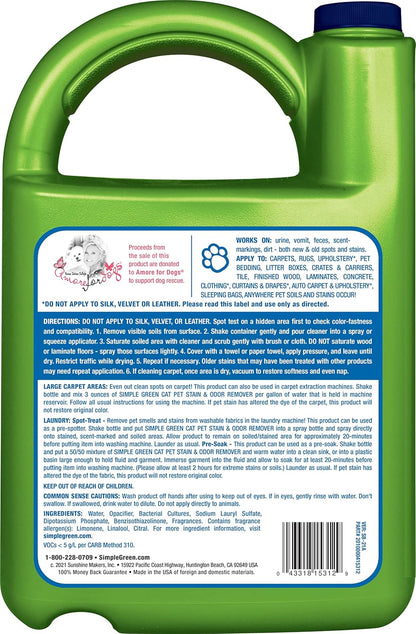 Cat Stain & Odor Remover - Enzyme Cleaner for Cat Urine, Feces, Blood, Vomit - 32oz